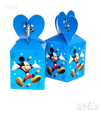 Мики Мини Маус парти картонена кутия кутийка за лакомства подаръци и др., снимка 3 - Други - 47728489