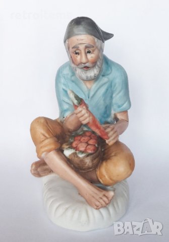 Стара порцеланова статуетка "Старец". Бисквит., снимка 2 - Статуетки - 38275195