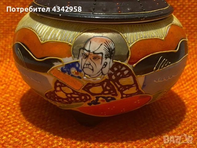Винтидж японска кадилница / арома съд Kutani стил – Made in Japan, 50–70 г.  , снимка 2 - Антикварни и старинни предмети - 53392854