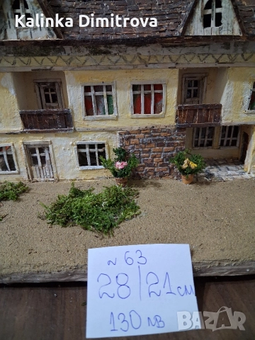 Макет на старинна къща-ръчна изработка., снимка 14 - Декорация за дома - 52806848