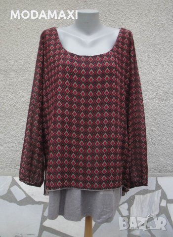 4XL Нова туника с пайети от два пласта, снимка 1