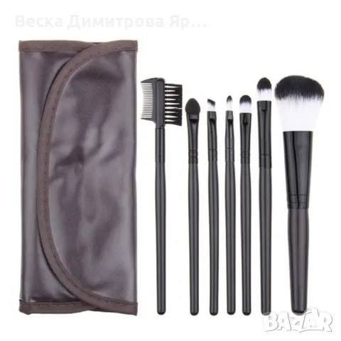 Сладък мини комплект от 7 четки за грим в чантичка HZS79, снимка 6 - Козметика за лице - 47729520