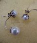 Сребърни обеци с естествени перли / проба s925 , снимка 5