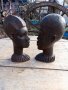 Африкански глави-дърворезби, снимка 1