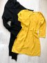 Черна асиметрична жилетка плетиво Benetton & жълта кокетна рокля Vanilia , снимка 9