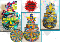 Картонени торти и парти артикули за момчета-авторски дизайн,фотопечат, снимка 2