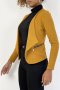 Дамско сако (блейзър) с ревер и джобове с цип, 3цвята - 024, снимка 5