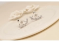 Нежни обеци цвете с долна част, минаваща по ръба на ухото. Цветове - сребрист или златист, снимка 6