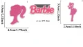 Барби Barbie емблема апликация бродерия за дреха дрехи самозалепваща се нашивка, снимка 1