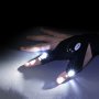 LED светещи ръкавици , универсален размер за рибари , ловджии , палатка, снимка 2