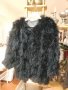 Палто от щраусови пера, размер - Л   Промоция за 8-ми март 60 лв.              , снимка 1 - Палта, манта - 44004402