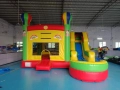 Надуваем атракцион замък с баскетболен кош и пързалка, снимка 1