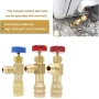 ПРОМОЦИЯ! Кран за зареждане на климатик с фреон адаптер R22 R407C R410A Refrigeration Adapter , снимка 7