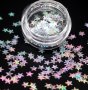 Звездички Холограмни лазер дъга ефект конфети декорация за нокти маникюр