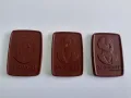 Комплект от 3 глинени плочки с лика на Бах, Гьоте и Г.Димитров 6х4см, снимка 2