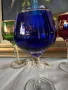 Великолепни италиански кристални чаши в различни цветове със златни орнаменти от 1970г. , снимка 7