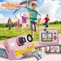 Дигитален фотоапарат детска камера за моментални снимки стил Paloroid с дисплей Розов, снимка 3