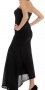 Quontum нова Дълга черна рокля с тюл бюстие , снимка 4