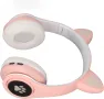 Слушалки безжични Bluetooth Cat Digital One SP00974  STN-28(Pink) Блутут розови с микрофон, светещи, снимка 2