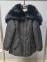Черно Дамско яке с Пухкава Яка , снимка 1