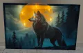 Светеща картина с LED осветление - Вълк, снимка 2