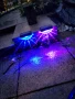 JACKYLED Соларни RGB LED лампи за ограда, 180° ветрилообразен лъч и 11 лъча, 8 цветни режима, 4 броя, снимка 9