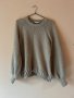 H&M Бежов дамски пуловер със сребърни нишки XS размер , снимка 1 - Блузи с дълъг ръкав и пуловери - 43714795