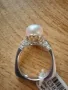 Сребърен пръстен с естествена перла , снимка 6