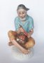 Стара порцеланова статуетка "Старец". Бисквит., снимка 2