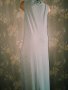 Vila L, XL- Нова дълга рокля от трико в сиво с щампа перо, снимка 4