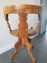 Стар дървен стол на винт/регулируем/с подлакътници/дърворезба/83см, снимка 3