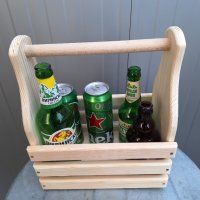 Дървена кошница щайга за бира, снимка 7 - Декорация за дома - 43655165