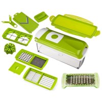 Кухненско Ренде за зеле, моркови с контейнер - Nicer Dicer Plus от 13 части, снимка 5 - Аксесоари за кухня - 43812072