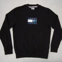 Tommy Jeans Logo Sweatshirt оригинално горнище S памук суичър горница, снимка 1 - Суичъри - 43525691