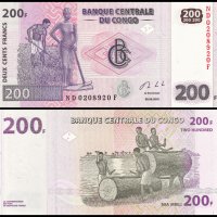 ❤️ ⭐ Конго ДР 2013 200 франка UNC нова ⭐ ❤️, снимка 1 - Нумизматика и бонистика - 43226498