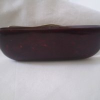 Стара калъфка за очила целулит цвят бордо, снимка 5 - Антикварни и старинни предмети - 37331998