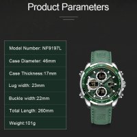 Мъжки часовник Naviforce Military Watch, Сребрист / Зелен, снимка 10 - Мъжки - 40246326