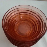 стъклени купички цветно розово стъкло 53г, снимка 8 - Антикварни и старинни предмети - 28614899