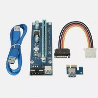 ELEGIANT USB 3.0 PCI-E PCI-E 1x Riser Board Express Express до 16x PCI-E платка НОВА, снимка 1 - Други - 33649118