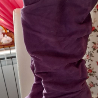 Дамски ботуши от лилав велур , снимка 4 - Дамски ботуши - 36567667