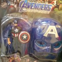 Светеща маска с фигурка Капитан Америка (Captain America, Marvel, Avengers), снимка 1 - Фигурки - 40367800