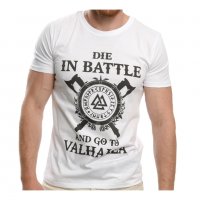 Нова мъжка тениска с дигитален печат на Сериала Викинги, VALHALLA, снимка 1 - Тениски - 37664278