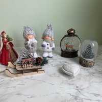 Коледна украса - Дървена Коледна Елха, Коледни играчки и Стъклена Сфера, снимка 2 - Декорация за дома - 43895935