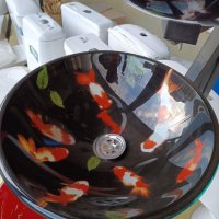 Стъклена мивка с уникален дизайн с рибки, снимка 5 - Мивки - 39482734