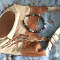 Двуцветна дамска чанта тип торба "Juan Jo" handmade handbags / genuine leather , снимка 2 - Чанти - 37174878