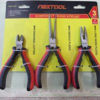 Комплект "NEXTOOL" 3 броя мини клещи нов, снимка 1 - Клещи - 39164205