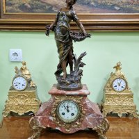 Прекрасен антикварен колекционерски френски каминен часовник , снимка 4 - Антикварни и старинни предмети - 43815433