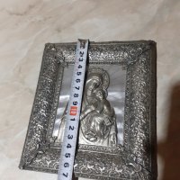 Интересна метална икона Богородица религия, снимка 7 - Антикварни и старинни предмети - 43383055