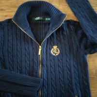 LAUREN RALPH LAUREN Full Zip Cable Knit Crest Sweaterого - страхотен дамски пуловер , снимка 2 - Блузи с дълъг ръкав и пуловери - 43048405