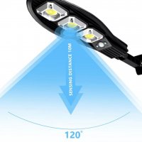 4бр. Соларна LED Лампа 600W IP65 + стойки за монтаж и дистанционни, снимка 7 - Соларни лампи - 32941273